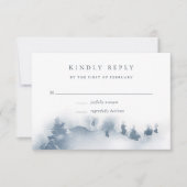 Carte RSVP enneigée (Devant)