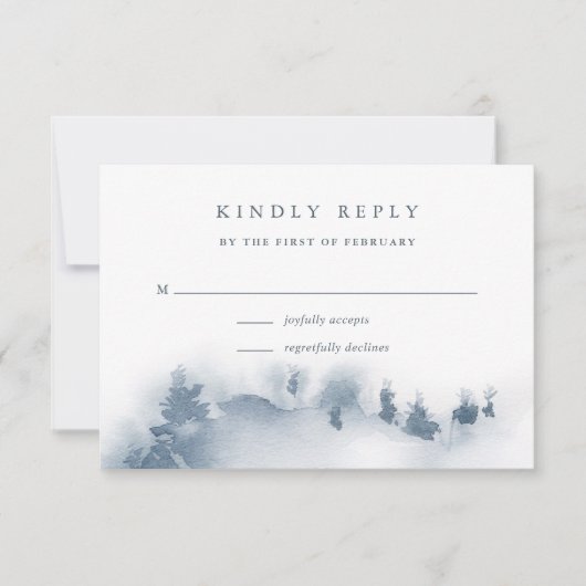 Carte RSVP enneigée (Devant)