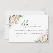 Carte RSVP Ethereal Blush Wedding (Devant)