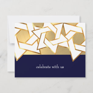Carte RSVP étoile blanche de David sur n'importe q