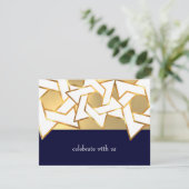 Carte RSVP étoile blanche de David sur n'importe q (Debout devant)