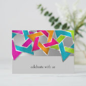 Carte RSVP étoile multicolore de David N'importe q (Debout devant)