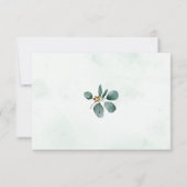 Carte RSVP Eucalyptus Foliage Watercolor Wedding (Dos)