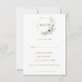 Carte RSVP Eucalyptus Gold (Devant)