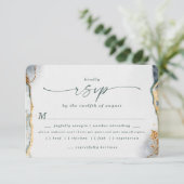 Carte RSVP Eucalyptus Green Mariage Meice Choice (Debout devant)
