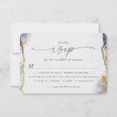 Carte RSVP Eucalyptus Green Mariage Meice Choice (Devant)
