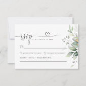 Carte RSVP Eucalyptus Leaf Greenery Wedding (Devant)