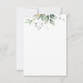 Carte RSVP Eucalyptus Leaf Greenery Wedding (Dos)