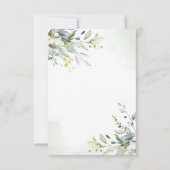 Carte RSVP Eucalyptus Watercolor Greenery Wedding (Dos)