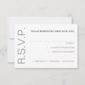 Carte RSVP Exotic Silver Zebra (Dos)