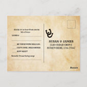 Carte RSVP Faire-part de mariage à thème occidenta (Dos)