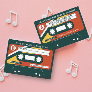 CARTE RSVP FAIRE-PART DE MARIAGE CASSETTE