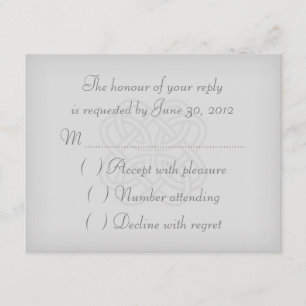 Carte RSVP Faire-part de mariage de noeud céleste