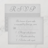 Carte RSVP Faire-part de mariage de noeud céleste  (Devant / Derrière)
