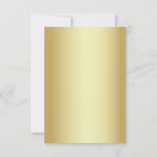 Carte RSVP Faire-part de mariage de rappel or part (Dos)