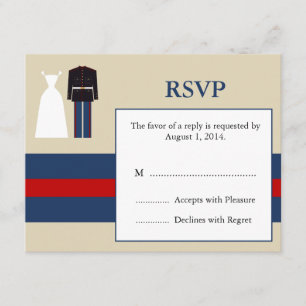 Carte RSVP Faire-part de mariage maritime
