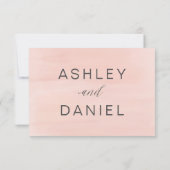 Carte RSVP Faire-part de mariage Watercolor (Dos)