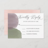 Carte RSVP Faire-part de mariage Watercolor (Devant / Derrière)
