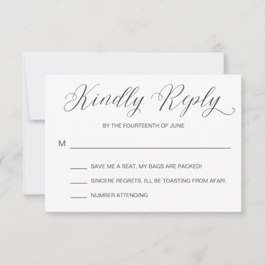 Carte RSVP Faire-part de mariage Watercolor (Devant)