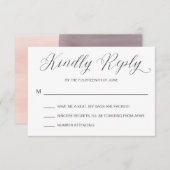 Carte RSVP Faire-part de mariage Watercolor (Devant / Derrière)