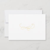Carte Rsvp Faux Gold élégant (Dos)