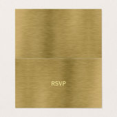 Carte RSVP Faux Gold Metal Texture (Extérieur déplié)