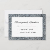 Carte RSVP Faux Sparkle Wedding (Devant)