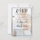 Carte Rsvp Faux Vellum Elégante Moderne (Devant)