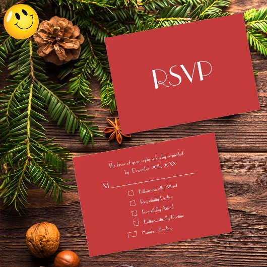 Carte RSVP Fête de Noël Personnalisée Fundy