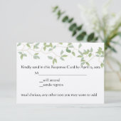 Carte RSVP feuille (Debout devant)