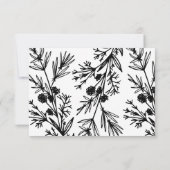 Carte RSVP Feuille Botanique tirée à la main (Dos)