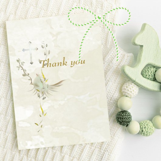 Carte RSVP feuille de colombe et d'or