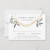 Carte RSVP feuille d'olive avec choix d'arbre (Devant)