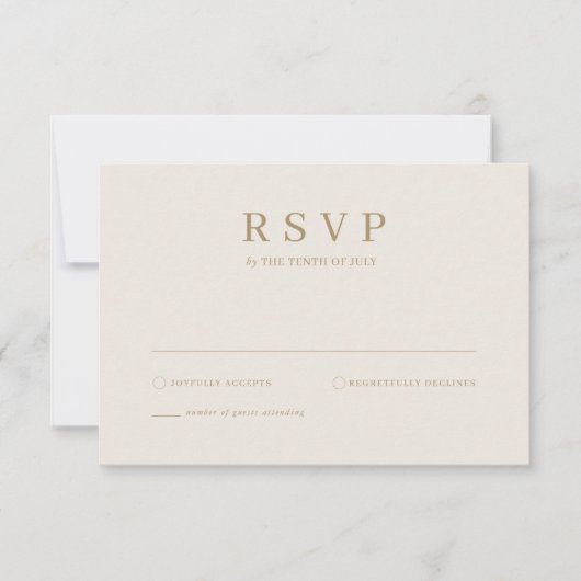 Carte RSVP Feuille Palm moderne simple (Devant)