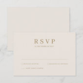 Carte RSVP Feuille Palm moderne simple (Devant / Derrière)
