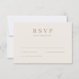 Carte RSVP Feuille Palm moderne simple