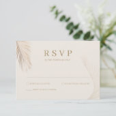 Carte RSVP Feuille Palm moderne simple (Debout devant)