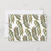 Carte RSVP feuille peinte à la main (Dos)