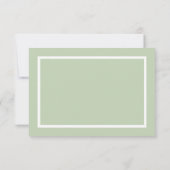 Carte RSVP Feuille verte (Dos)