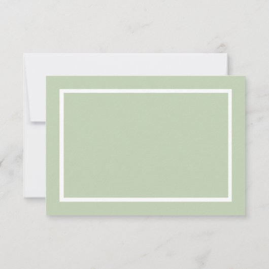 Carte RSVP Feuille verte (Dos)