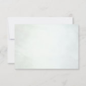 Carte RSVP Feuille verte en or (Dos)