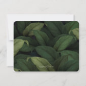 Carte RSVP Feuilles vert foncé (Dos)