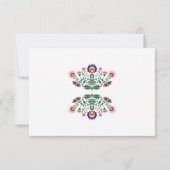 Carte RSVP Fiesta Imprimé Mexicain Rouge Mariage F (Dos)