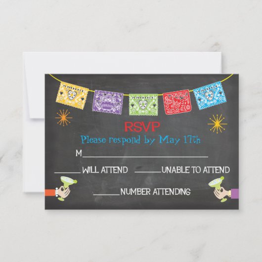 Carte RSVP Fiesta mexicaine (Devant)