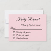 Carte RSVP Fille Bébé Dessinée à la main (Dos)