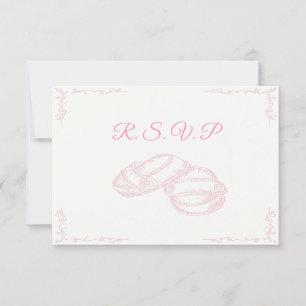 Carte RSVP Fille Bébé Dessinée à la main