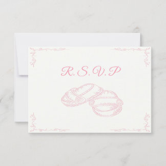 Carte RSVP Fille Bébé Dessinée à la main