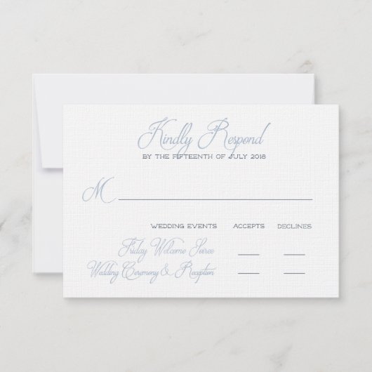 Carte RSVP finale pour Jessie (Devant)