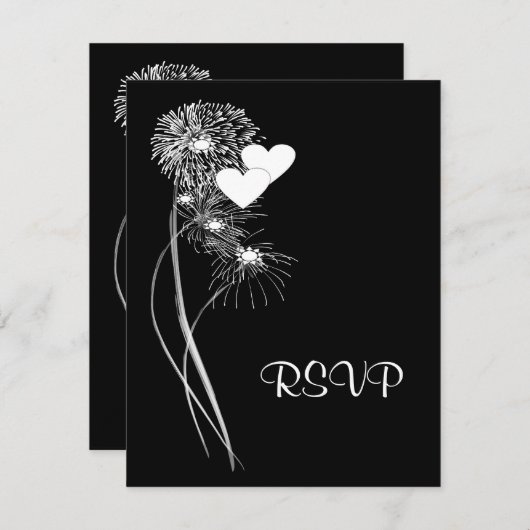 Carte RSVP Fireworks (Devant / Derrière)