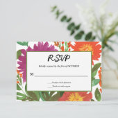 Carte RSVP Fleur Aquarelle (Debout devant)